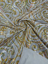 Foil Flame Spandex Fabric - Holographic Flame Print, 58" Width (1 Yard)