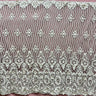 1 Yard Beaded 3D Floral Lace Fabric Embroidered on 100% Polyester Net Mesh | Lace USA - GD-363 - Ivory - 48" Width