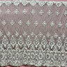 1 Yard Beaded 3D Floral Lace Fabric Embroidered 100 Percent Polyester Net Mesh 48 inch Width