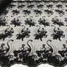 Beaded Corded Lace Navy Mesh