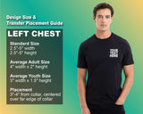 Pack: 12 Fast Custom Business T-Shirts – Print Your Logo or Message (Left Chest - Black)