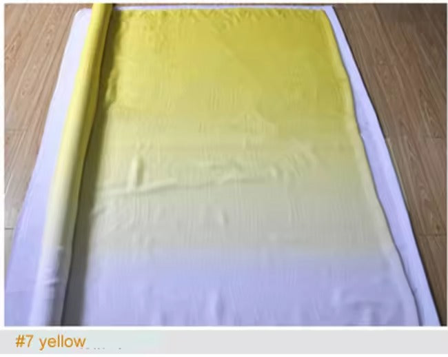 Gradient imitated silk mateiral 30d chiffon fabric for dress 2 tone fabric for dancing clothing wedding fabric meter