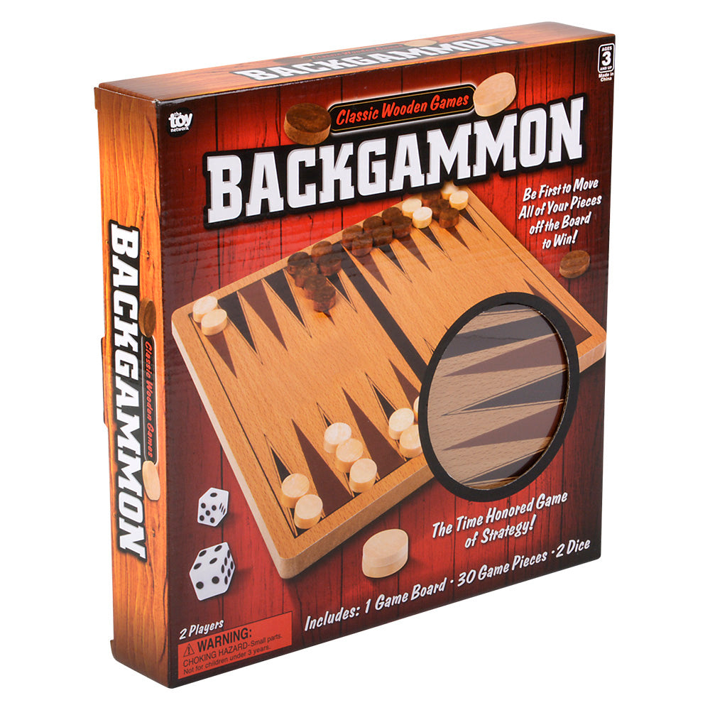 Wooden Backgammon 10" (1 Box)