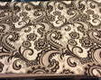 Moderna Brown Damask Chenille Fabric - Brown Damask, 56" Width (1 Yard)