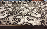 Moderna Brown Damask Chenille Fabric - Brown Damask, 56" Width (1 Yard)