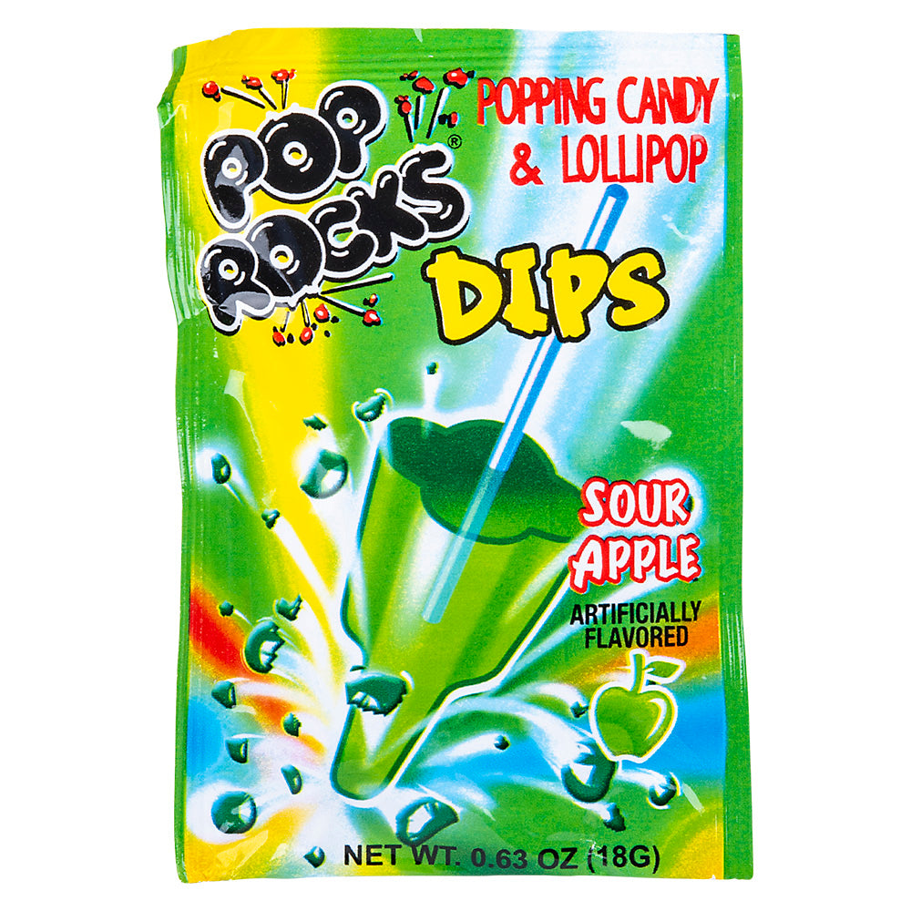Pop Rocks Dips Sour Apple (1 Box)