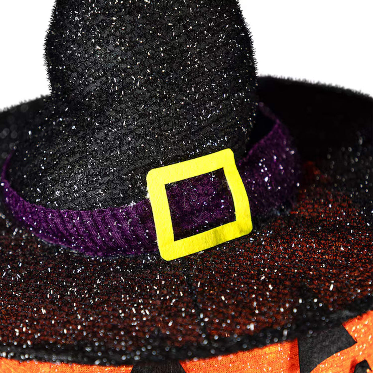 2.83 Feets Lighted Jack-o-Lantern Witch Hat Yard Decoration
