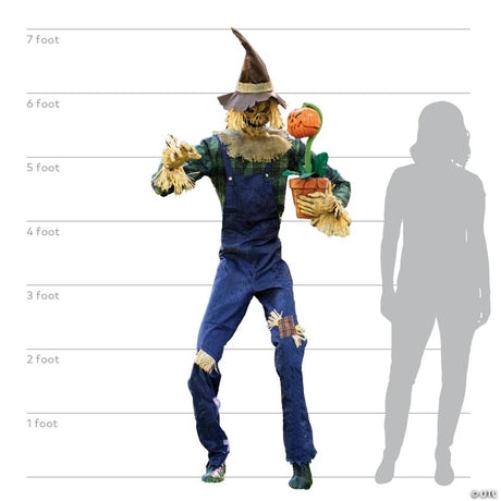 Animated Rotten Harvester Halloween Decoration with Light-Up Eyes, with animated movement for a spooky Halloween effect