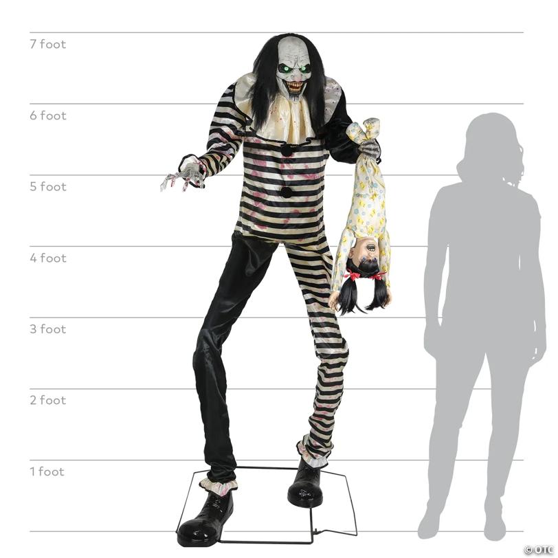 7' Animated Sweet Dreams Clown Prop