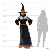7' Animated Whimsical Witch