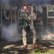 7 Ft. Cagey the Clown Animated Prop Standing Halloween Decoration