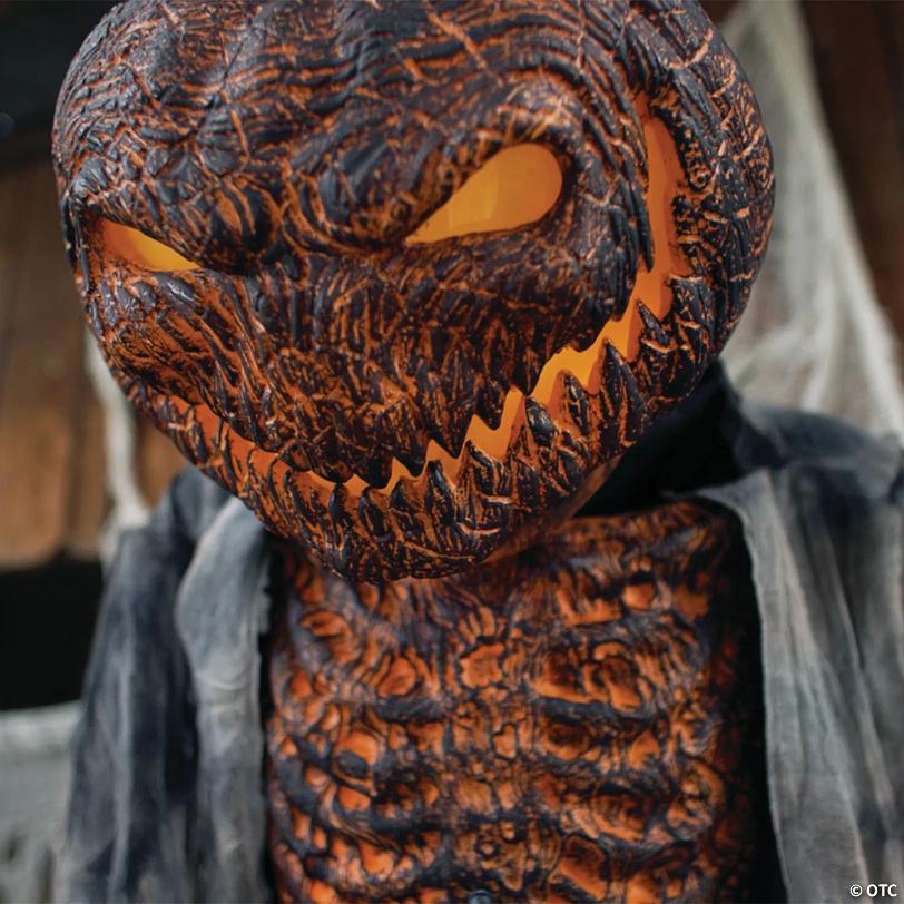 7 Ft. Scorched Scarecrow Animated Prop Standing Halloween Decoration