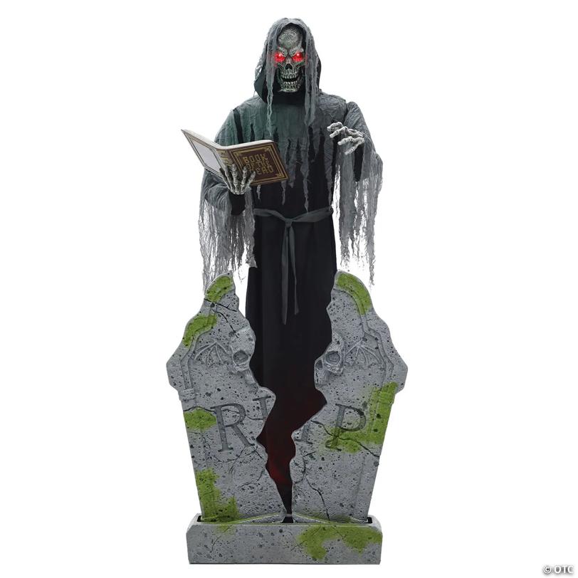 7 Ft. Soul Stealer Black & Grey Animated Prop Halloween Decoration