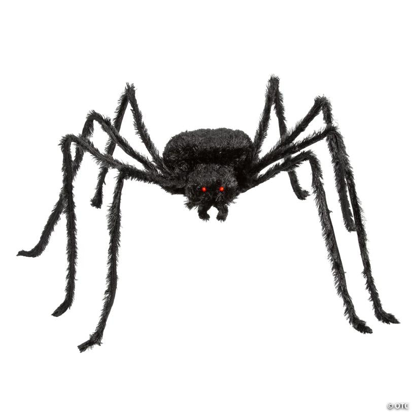7 Ft. x 2 1/2" Furry Black Polyester Spider Halloween Decoration