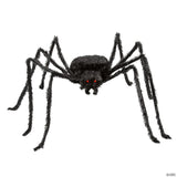 7 Ft. x 2 1/2" Furry Black Polyester Spider Halloween Decoration