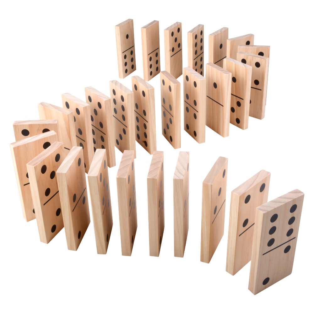 Jumbo Wooden Dominoes Set (1 Set)