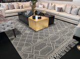 Noor Rug Collection Wool Blend Fabric - Bohemian Textured, Natural Colors, 9' X 12' (1 Piece)