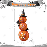 14.25-Inches Glitzhome Tabletop Lighted Jack-o-lantern Door decoration with Pumpkin stand
