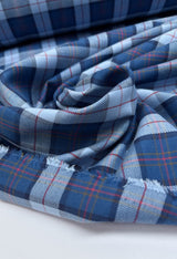 Blue Cotton Tweed