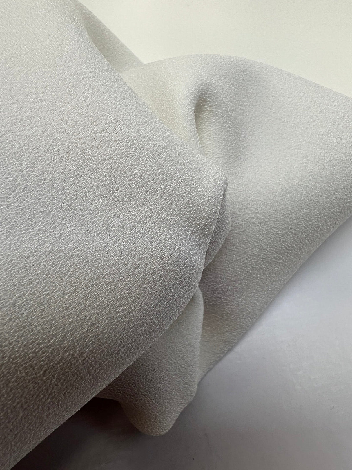 White Crepe Acetate Fused Fabric