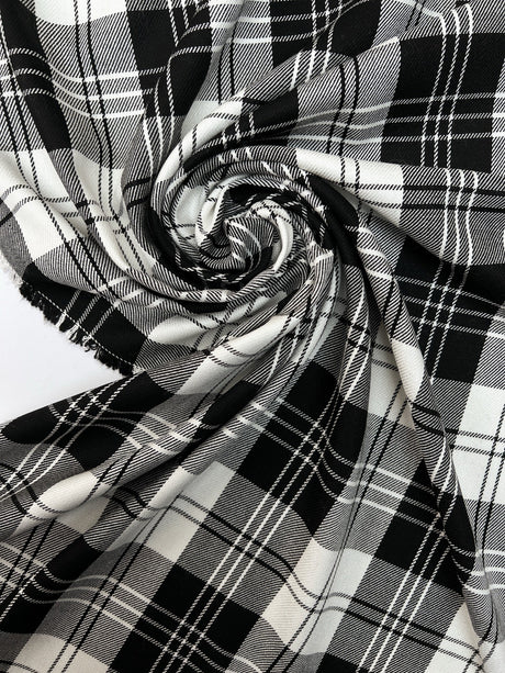 Cotton Tweed Checked Fabric
