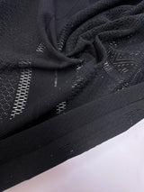Black Polyamid Elastane Jacquard Knit