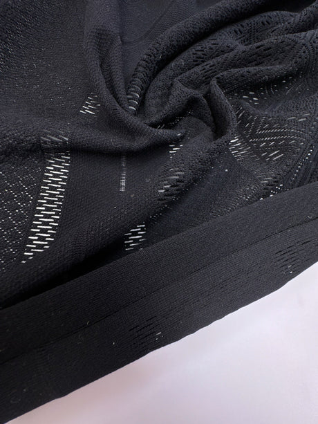 Black Polyamid Elastane Jacquard Knit
