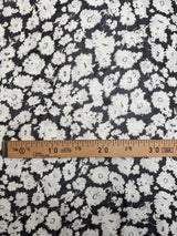 Polyester Chiffon Floral Print Beige Black