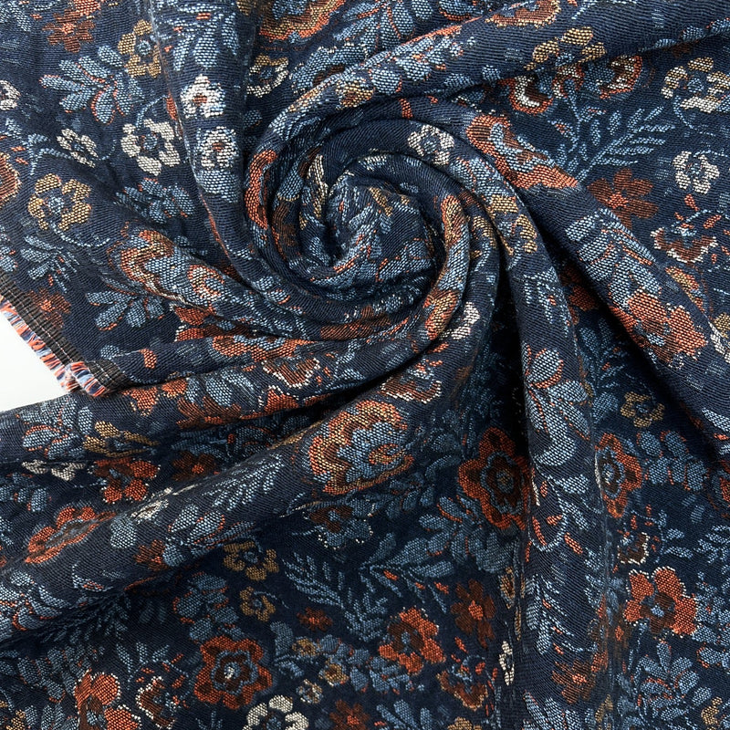 Cotton Jacquard Floral Fabric