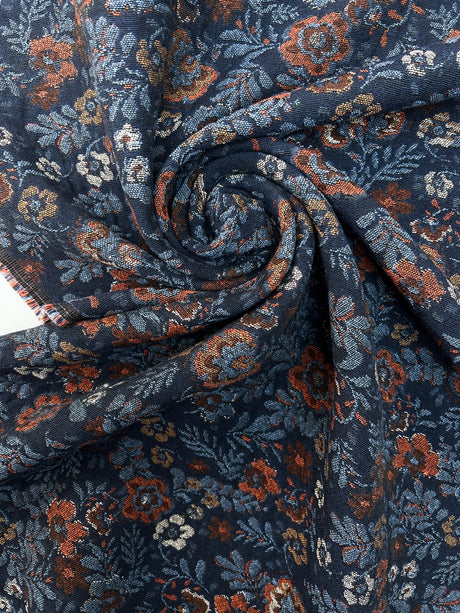 Cotton Jacquard Floral Fabric