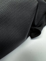 Wool Jacquard Fabric Black Striped