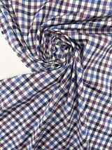 Cotton Poplin Blue Checked