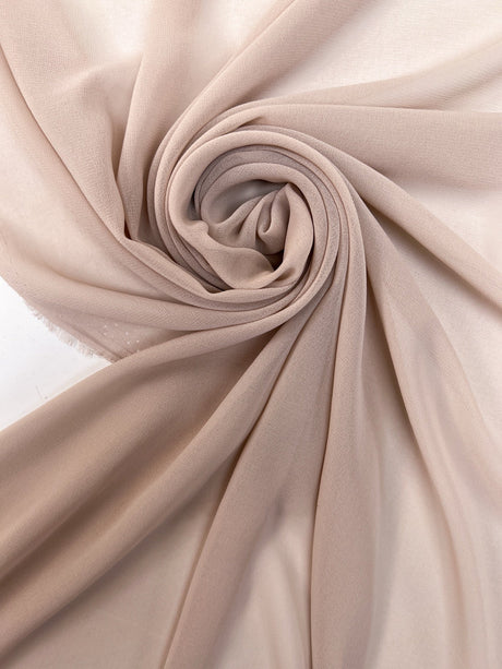 Polyester Crepe Beige Italian Lightweight