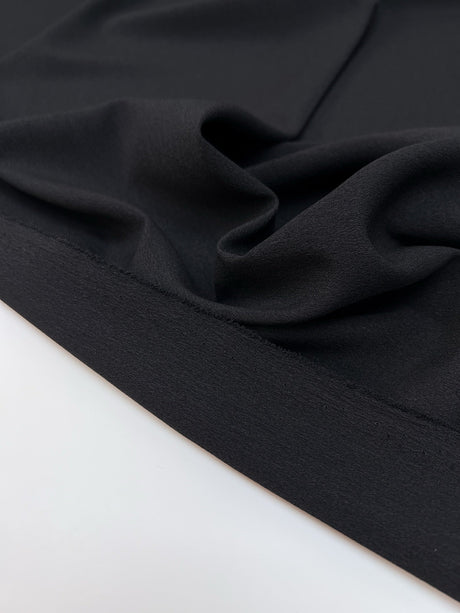Black Crepe Blend Fabric