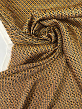 Polyester Sateen Printed Brown Black