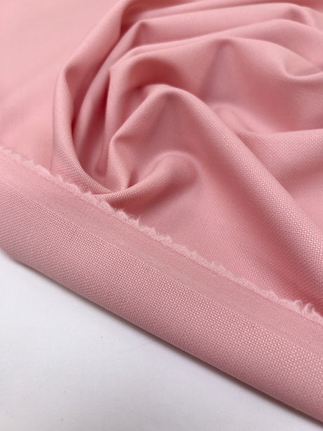 Pink Virgin Wool Elastane Suit Fabric