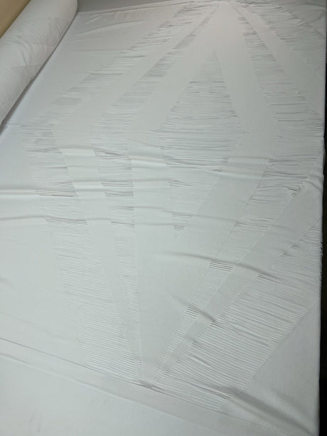 White Polyamide Knitted Fabric