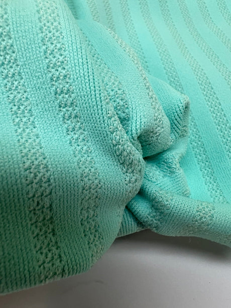 Polyamide Elastane Jacquard Striped Blue