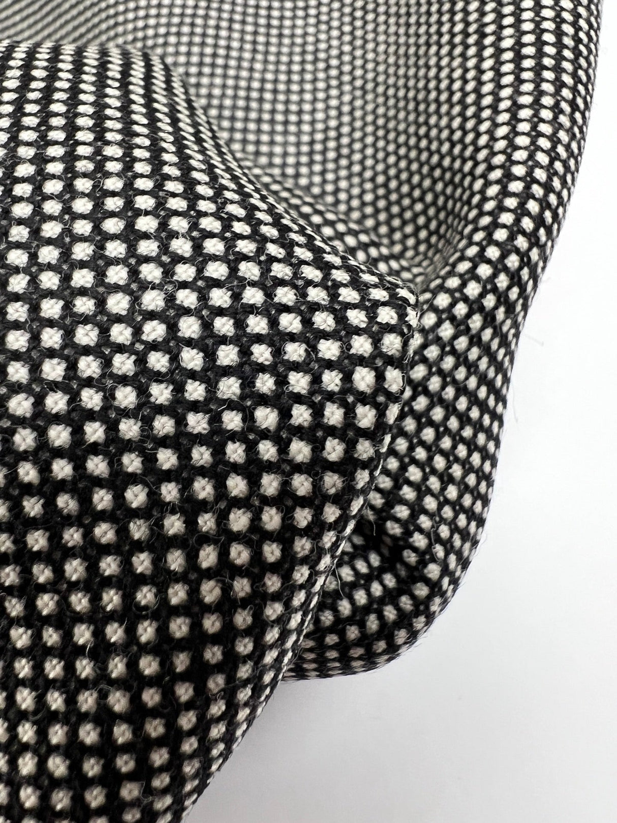 Wool Blend Tweed Black Gray