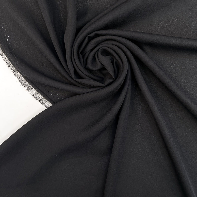 Polyester Crepe Fabric Black