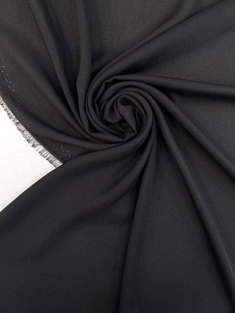 Polyester Crepe Fabric Black