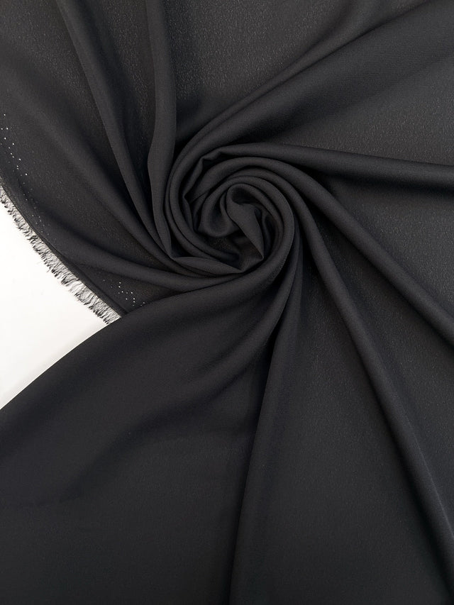 Polyester Crepe Fabric Black