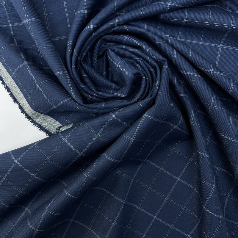 Polyester Twill Checked Fabric
