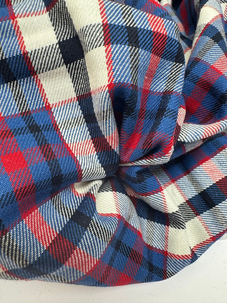 Cotton Tweed Striped Checked