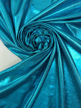 Blue Polyamide Elastane Knitted Fabric