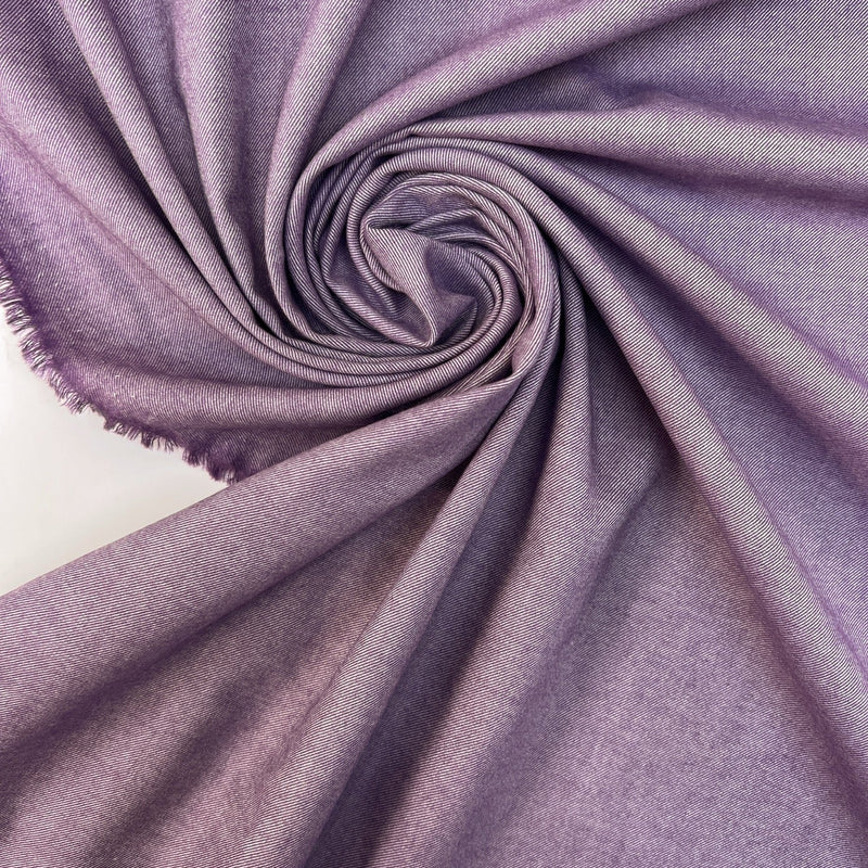 Cotton Twill Fabric White Purple