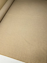 Wool Acrylic Striped Fabric Brown Beige