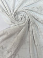 Polyamide Elastane Knitted Fabric White Geometric