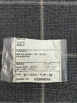 Polyester Viscose Elastane Checked Knit Gray Beige Blue