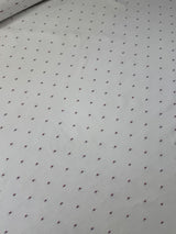 Cotton Linen Fil Coupé White Geometric